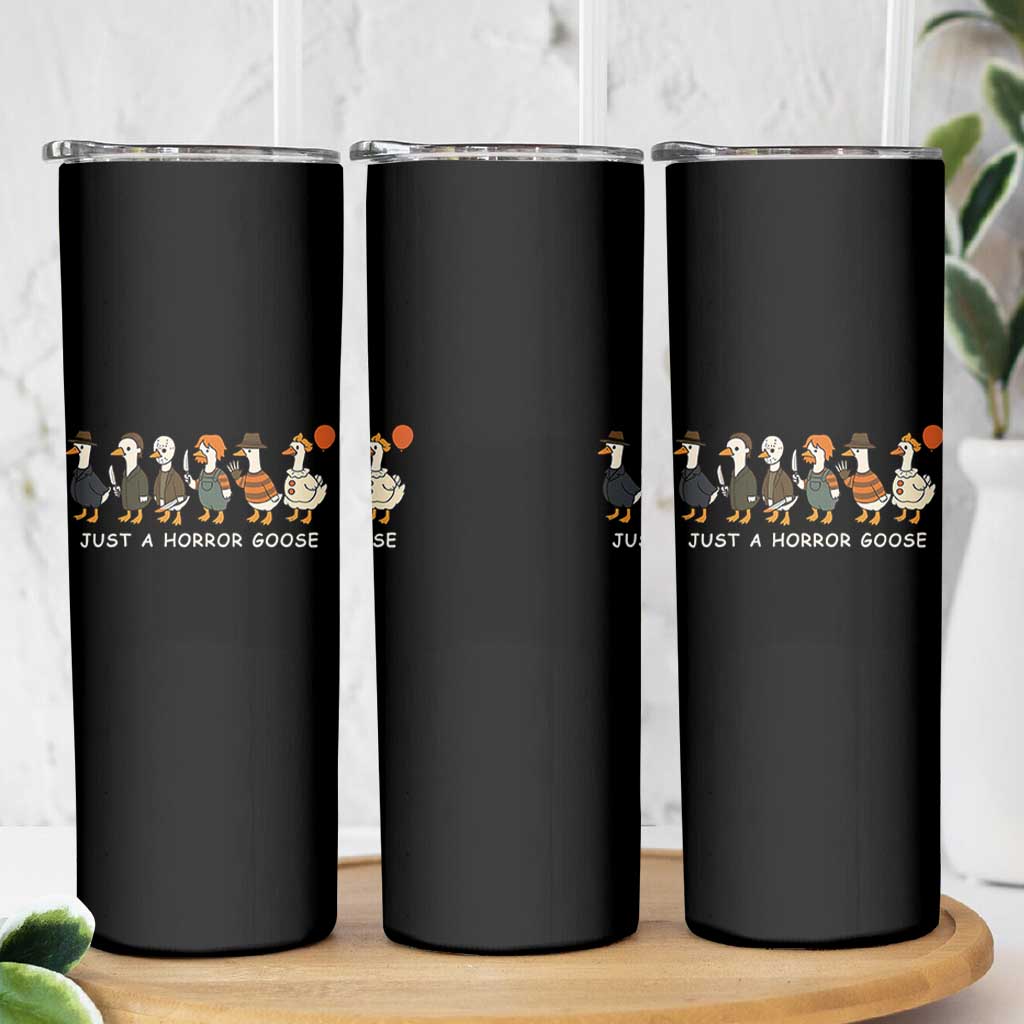 Halloween Funny Goose Costume Skinny Tumbler Funny Spooky Season Horror Movie - Wonder Print Shop