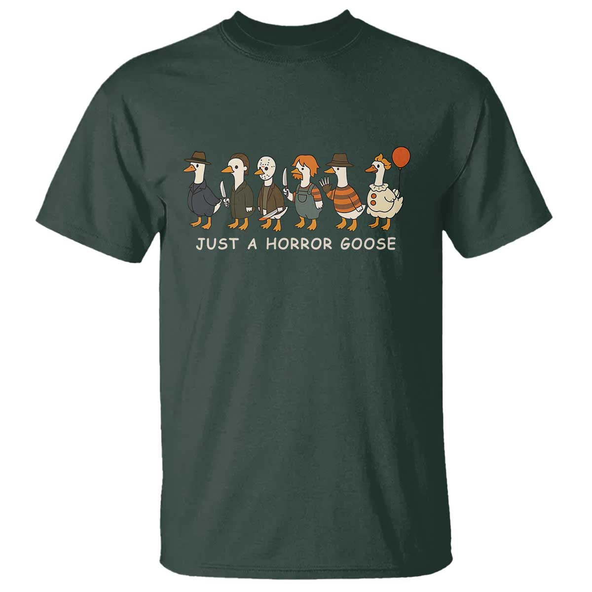 Halloween Funny Goose Costume T Shirt Funny Spooky Season Horror Movie - Wonder Print Shop