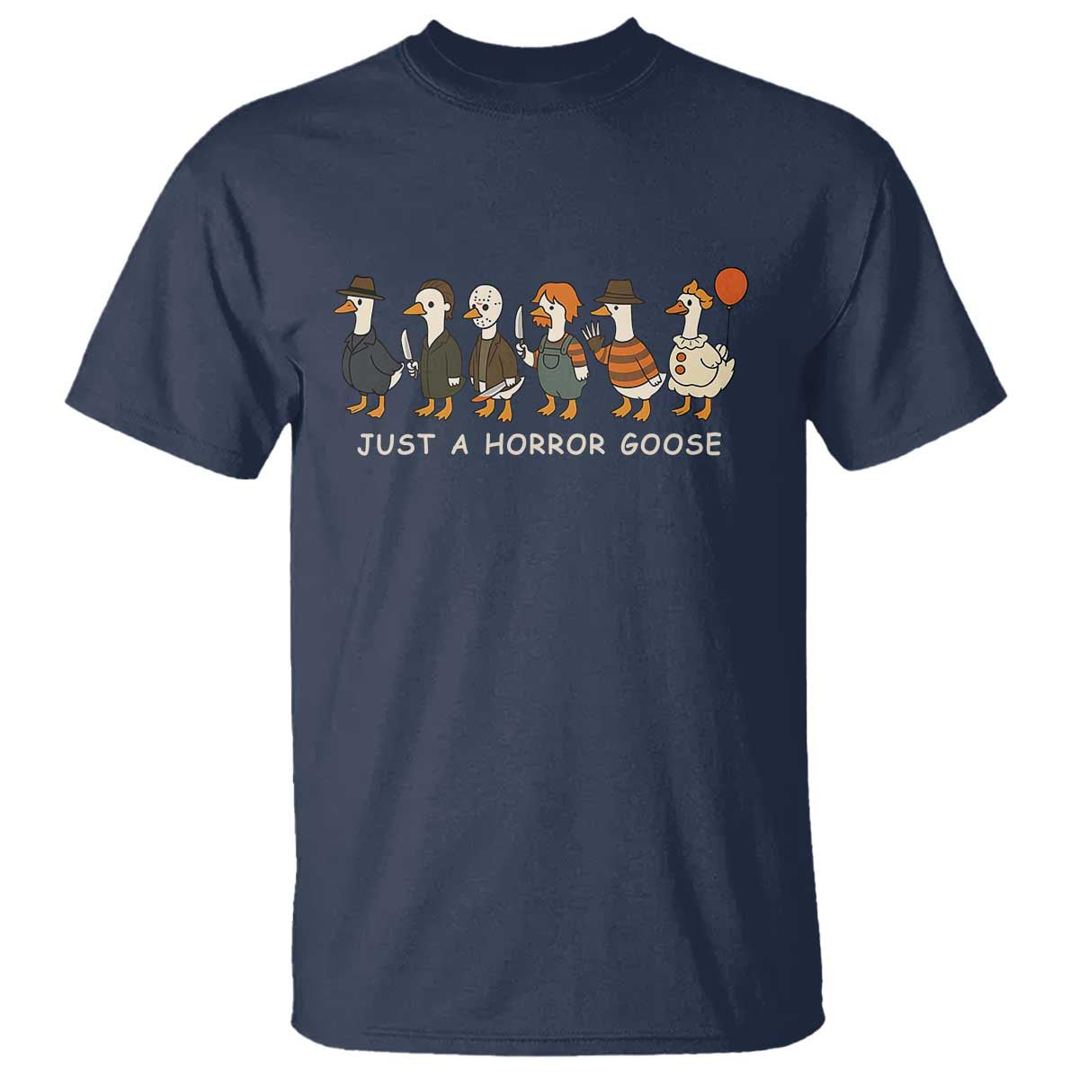 Halloween Funny Goose Costume T Shirt Funny Spooky Season Horror Movie - Wonder Print Shop