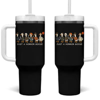 Halloween Funny Goose Costume Tumbler With Handle Funny Spooky Season Horror Movie - Wonder Print Shop