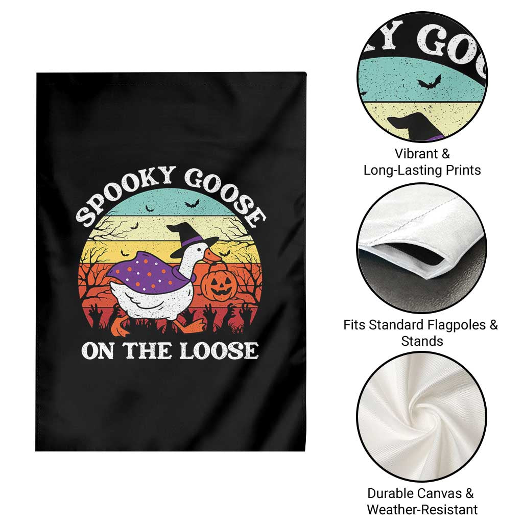 Witchy Silly Goose Garden Flag Retro Girly Halloween Spooky Goose Lover - Wonder Print Shop