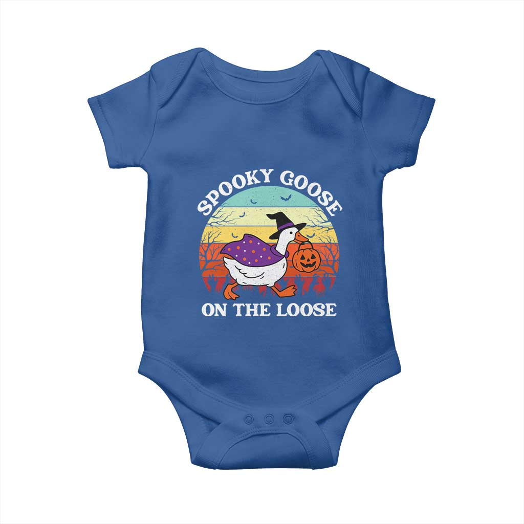 Witchy Silly Goose Baby Onesie Retro Girly Halloween Spooky Goose Lover - Wonder Print Shop