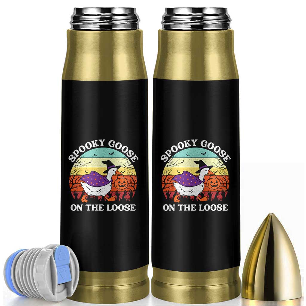 Witchy Silly Goose Bullet Tumbler Retro Girly Halloween Spooky Goose Lover - Wonder Print Shop