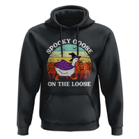 Witchy Silly Goose Hoodie Retro Girly Halloween Spooky Goose Lover - Wonder Print Shop