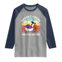 Witchy Silly Goose Raglan Shirt Retro Girly Halloween Spooky Goose Lover - Wonder Print Shop