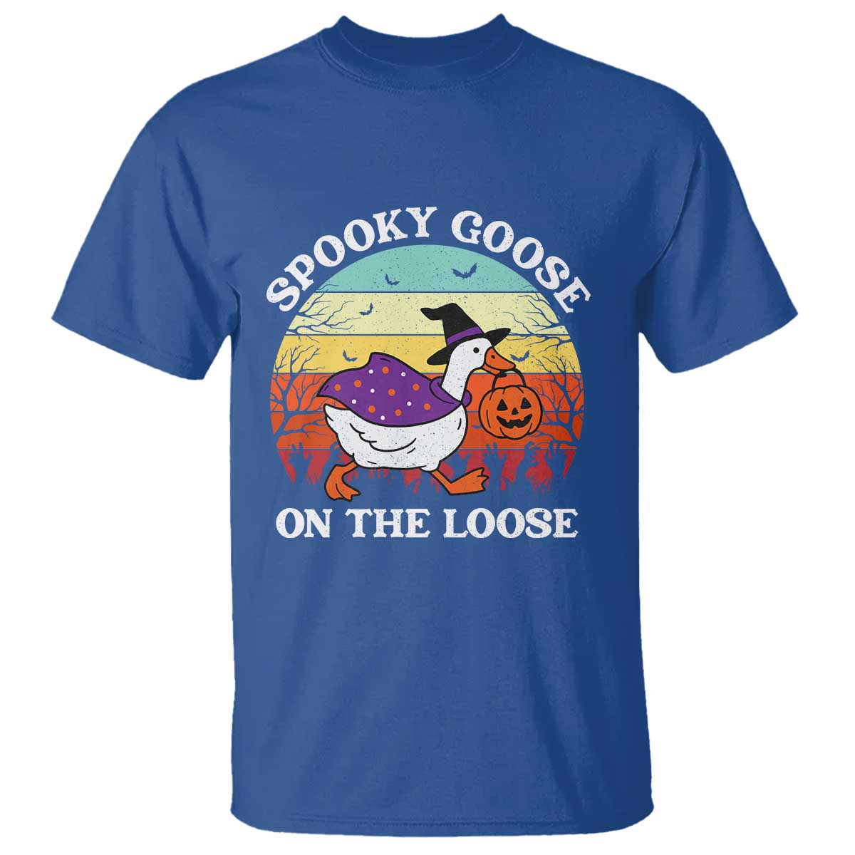 Witchy Silly Goose T Shirt Retro Girly Halloween Spooky Goose Lover - Wonder Print Shop