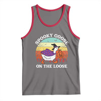 Witchy Silly Goose Tank Top Retro Girly Halloween Spooky Goose Lover - Wonder Print Shop