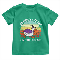 Witchy Silly Goose Toddler T Shirt Retro Girly Halloween Spooky Goose Lover - Wonder Print Shop