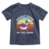 Witchy Silly Goose Toddler T Shirt Retro Girly Halloween Spooky Goose Lover - Wonder Print Shop