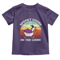 Witchy Silly Goose Toddler T Shirt Retro Girly Halloween Spooky Goose Lover - Wonder Print Shop
