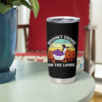 Witchy Silly Goose Tumbler Cup Retro Girly Halloween Spooky Goose Lover - Wonder Print Shop