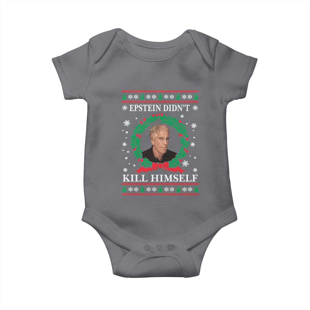 Funny Ugly Christmas Baby Onesie Epstein Didnt Kill Himself - Wonder Print Shop