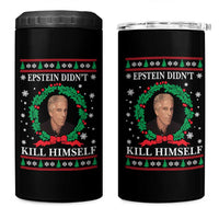 Funny Ugly Christmas 4 in 1 Can Cooler Tumbler Epstein Didnt Kill Himself - Wonder Print Shop