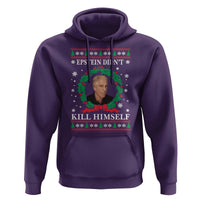 Funny Ugly Christmas Hoodie Epstein Didnt Kill Himself - Wonder Print Shop