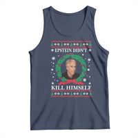 Funny Ugly Christmas Tank Top Epstein Didnt Kill Himself - Wonder Print Shop