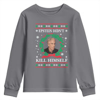 Funny Ugly Christmas Youth Sweatshirt Epstein Didnt Kill Himself - Wonder Print Shop