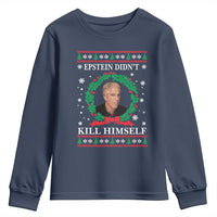 Funny Ugly Christmas Youth Sweatshirt Epstein Didnt Kill Himself - Wonder Print Shop