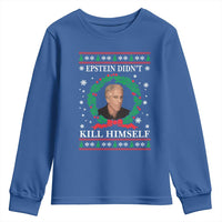 Funny Ugly Christmas Youth Sweatshirt Epstein Didnt Kill Himself - Wonder Print Shop