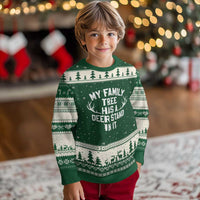 Hunting Ugly Christmas Sweater My Family Tree Has A Deer Stand In It - Wonder Print Shop