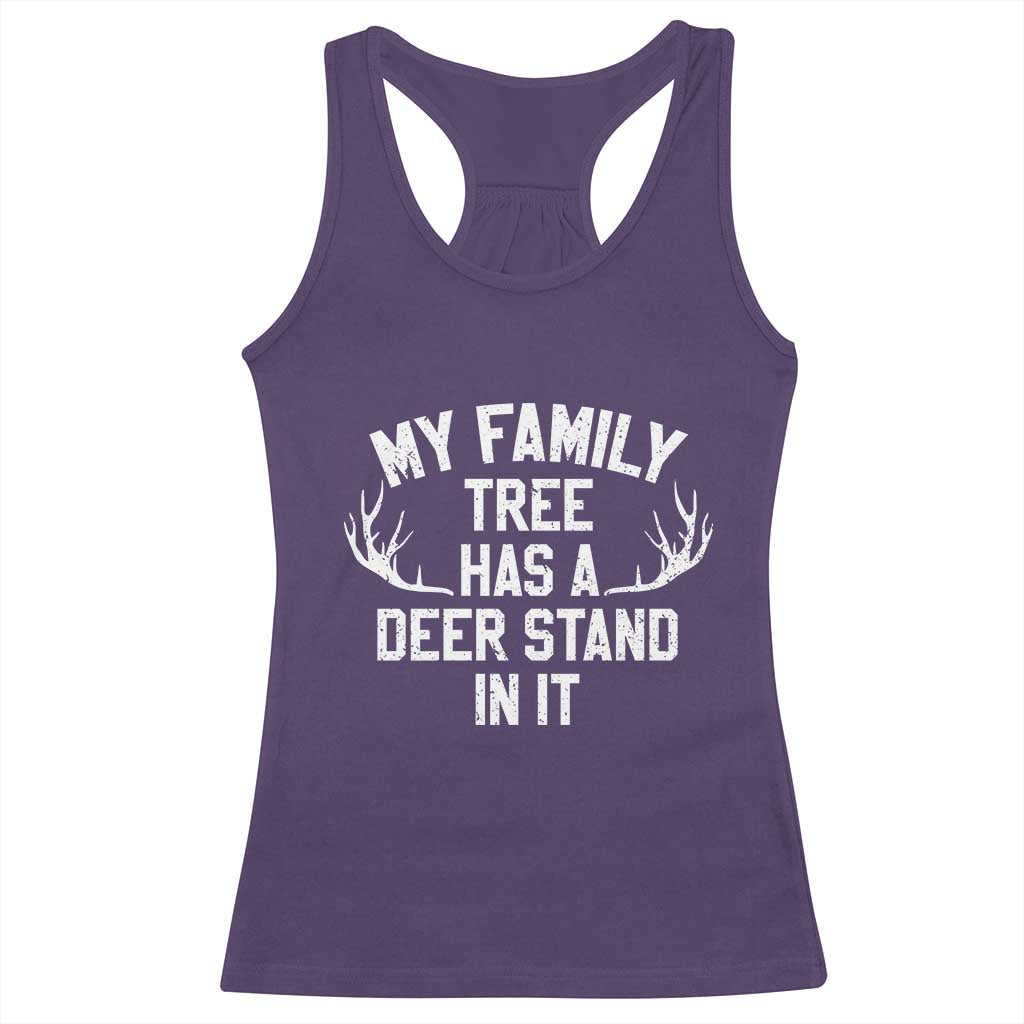 Hunting Racerback Tank Top My Family Tree Has A Deer Stand In It - Wonder Print Shop