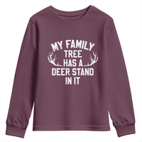 Hunting Youth Sweatshirt My Family Tree Has A Deer Stand In It - Wonder Print Shop