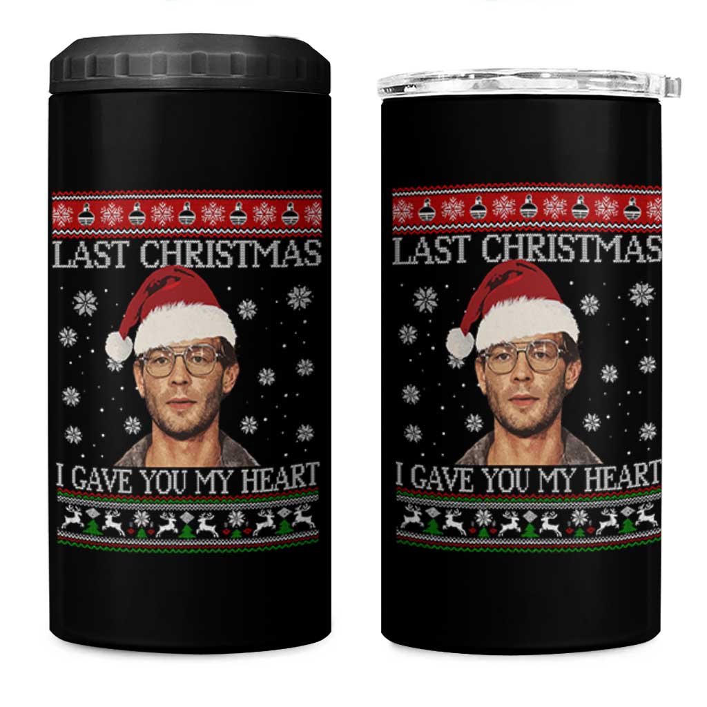 Christmas Jeffrey Dahmer 4 in 1 Can Cooler Tumbler True Crime I Gave You My Heart Christmas - Wonder Print Shop