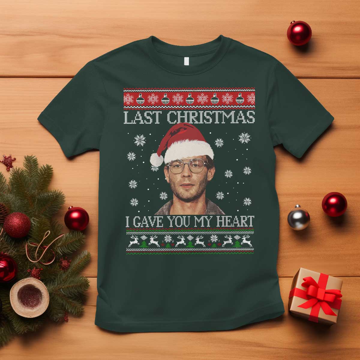 Christmas Jeffrey Dahmer T Shirt True Crime I Gave You My Heart Christmas - Wonder Print Shop