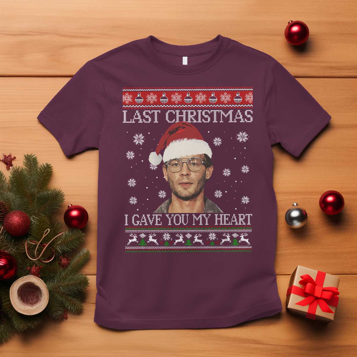 Christmas Jeffrey Dahmer T Shirt True Crime I Gave You My Heart Christmas - Wonder Print Shop