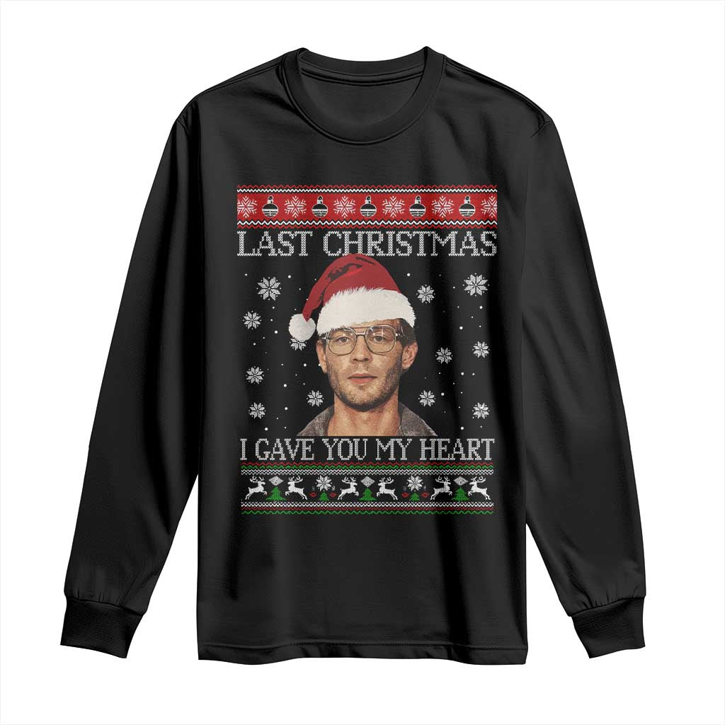 Christmas Jeffrey Dahmer Long Sleeve Shirt True Crime I Gave You My Heart Christmas - Wonder Print Shop