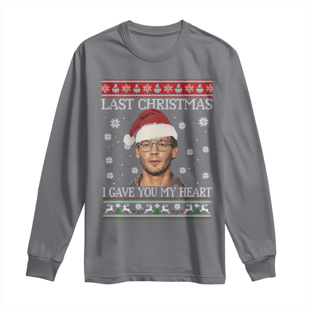 Christmas Jeffrey Dahmer Long Sleeve Shirt True Crime I Gave You My Heart Christmas - Wonder Print Shop