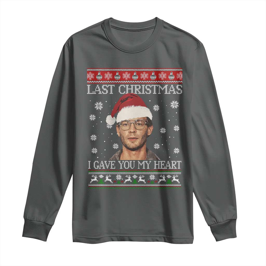 Christmas Jeffrey Dahmer Long Sleeve Shirt True Crime I Gave You My Heart Christmas - Wonder Print Shop