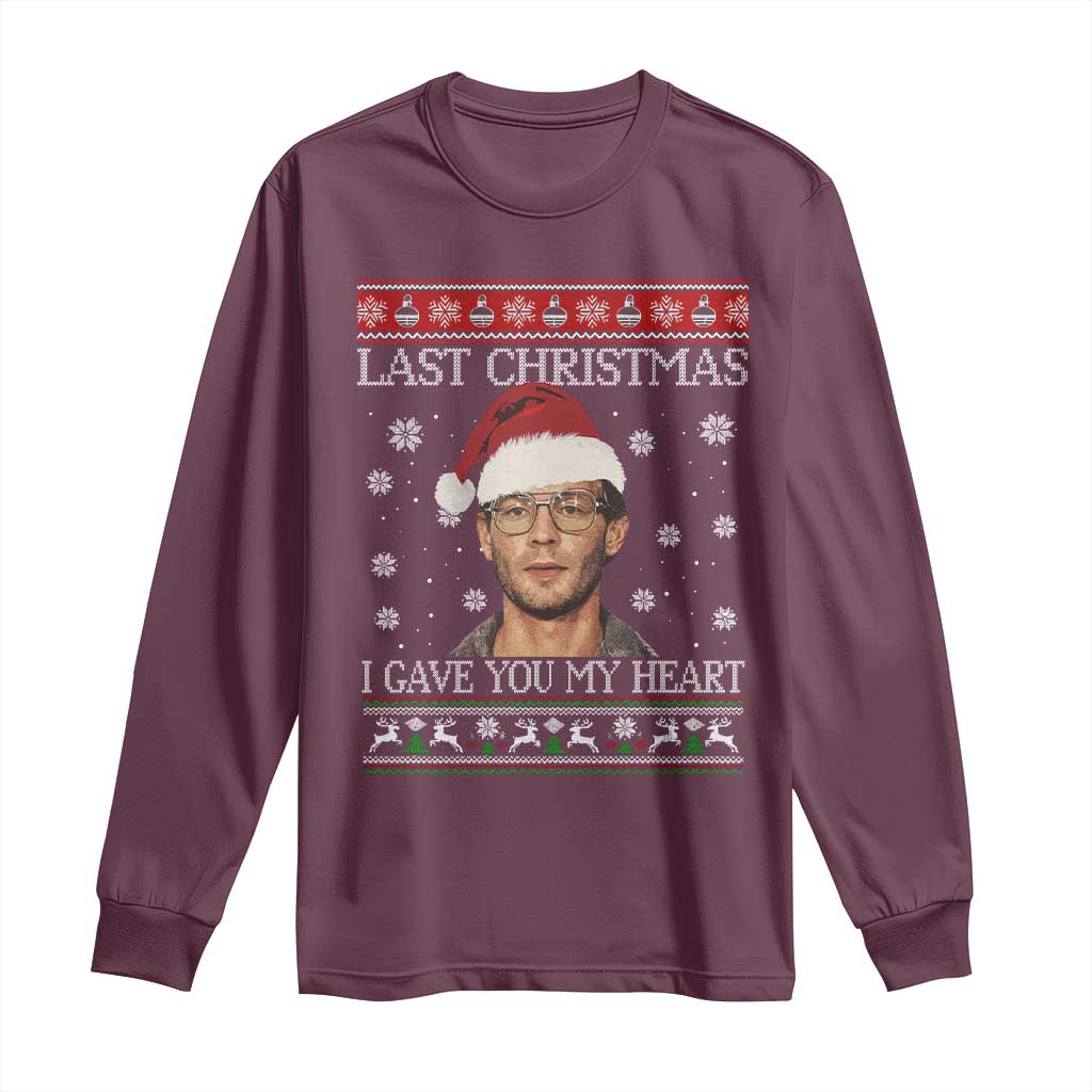 Christmas Jeffrey Dahmer Long Sleeve Shirt True Crime I Gave You My Heart Christmas - Wonder Print Shop