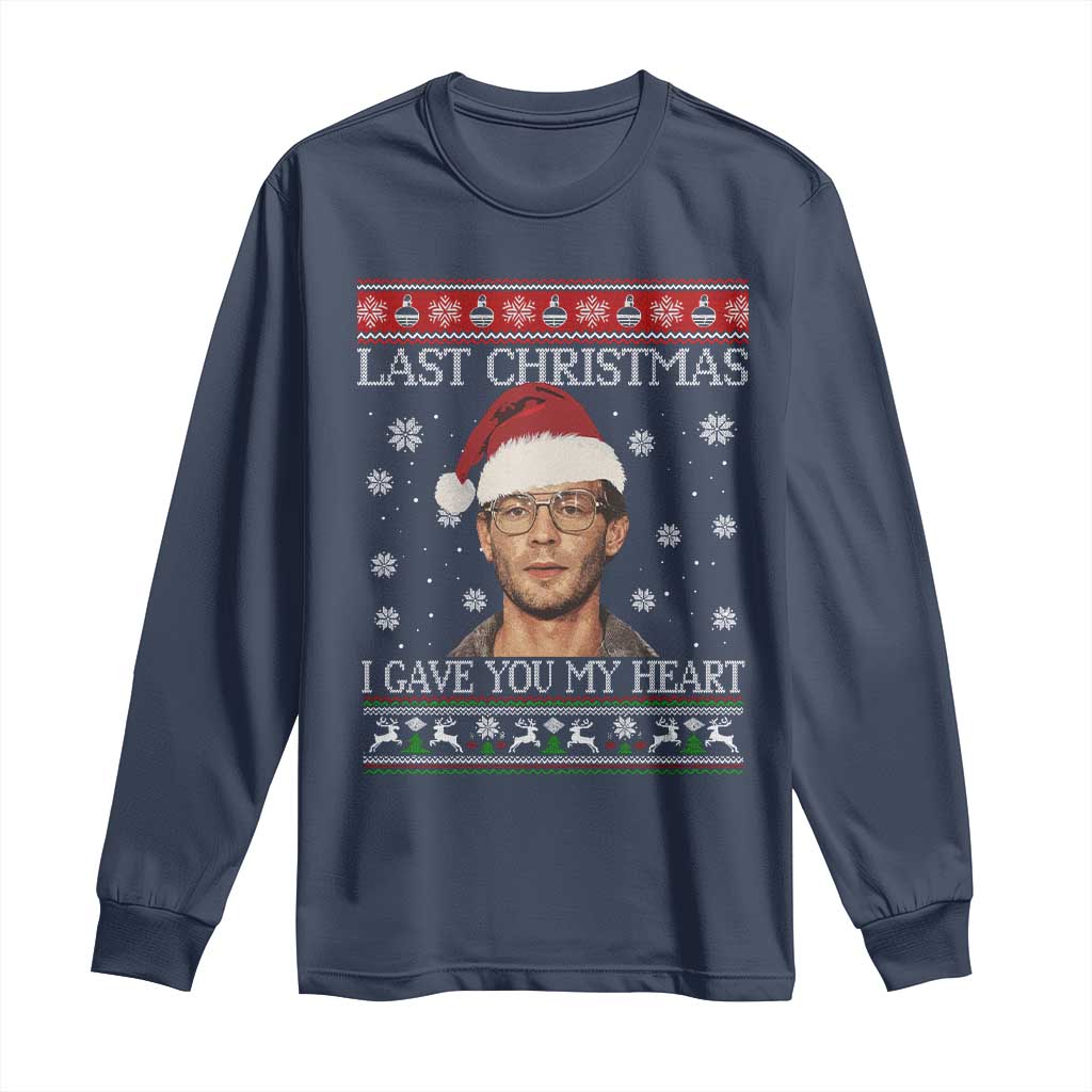 Christmas Jeffrey Dahmer Long Sleeve Shirt True Crime I Gave You My Heart Christmas - Wonder Print Shop