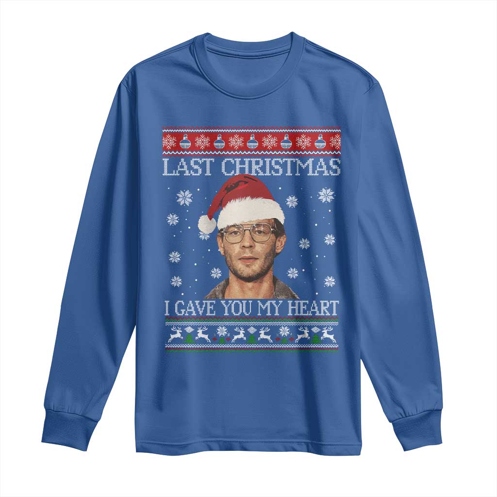 Christmas Jeffrey Dahmer Long Sleeve Shirt True Crime I Gave You My Heart Christmas - Wonder Print Shop