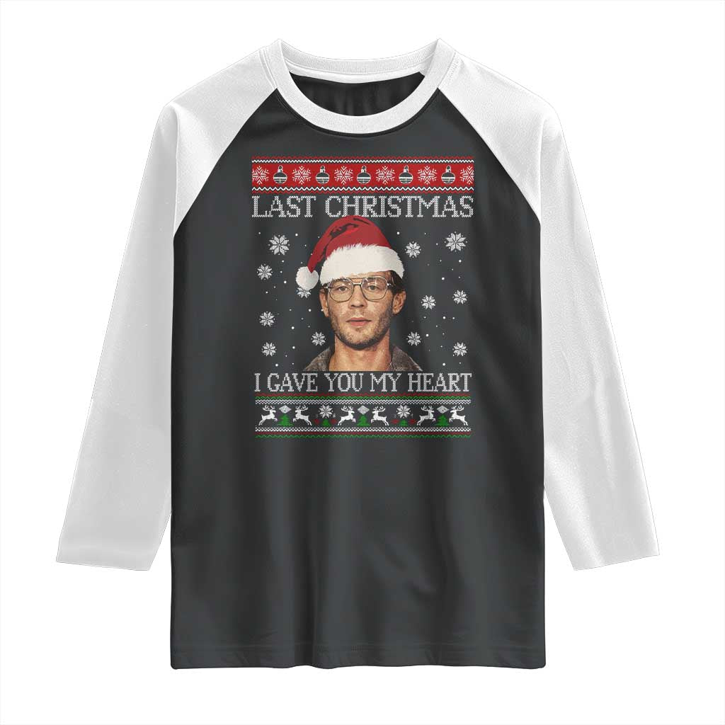 Christmas Jeffrey Dahmer Raglan Shirt True Crime I Gave You My Heart Christmas - Wonder Print Shop