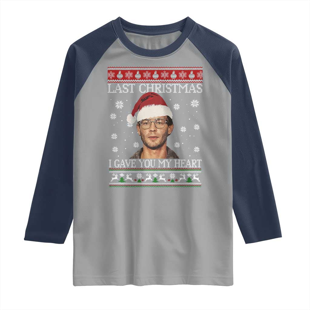Christmas Jeffrey Dahmer Raglan Shirt True Crime I Gave You My Heart Christmas - Wonder Print Shop