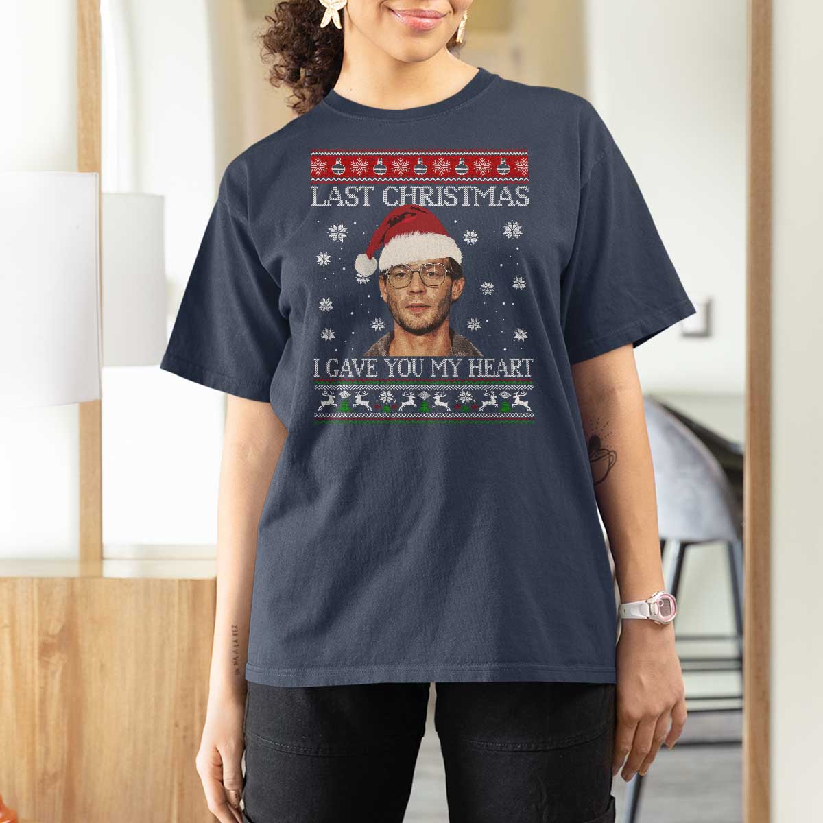 Christmas Jeffrey Dahmer T Shirt For Women True Crime I Gave You My Heart Christmas - Wonder Print Shop