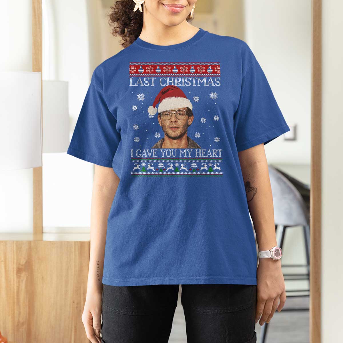 Christmas Jeffrey Dahmer T Shirt For Women True Crime I Gave You My Heart Christmas - Wonder Print Shop