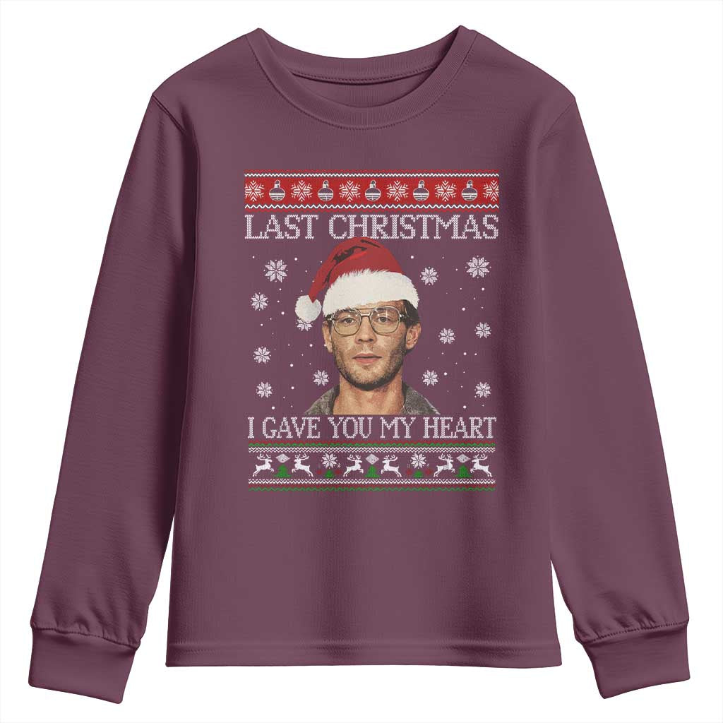 Christmas Jeffrey Dahmer Youth Sweatshirt True Crime I Gave You My Heart Christmas - Wonder Print Shop