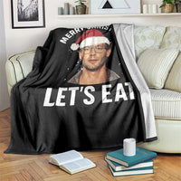 True Crime Ugly Christmas Throw Blanket Funny Jeffrey Dahmer Merry Xmas Lets Eat - Wonder Print Shop