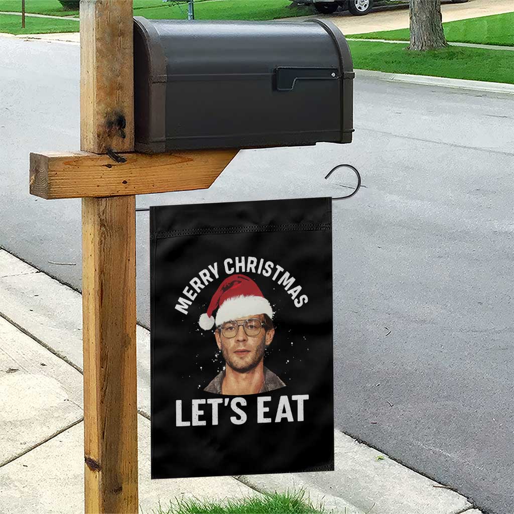 True Crime Ugly Christmas Garden Flag Funny Jeffrey Dahmer Merry Xmas Lets Eat - Wonder Print Shop