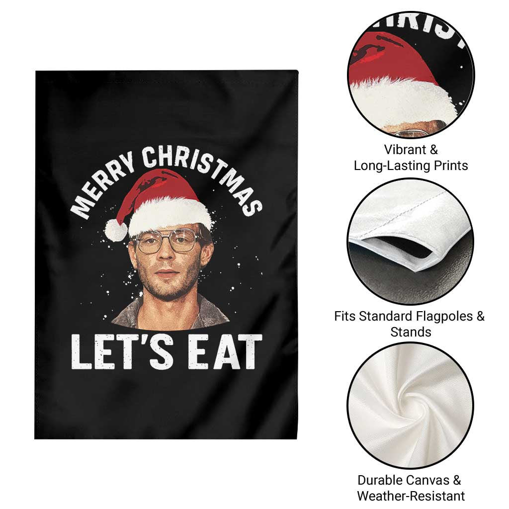 True Crime Ugly Christmas Garden Flag Funny Jeffrey Dahmer Merry Xmas Lets Eat - Wonder Print Shop