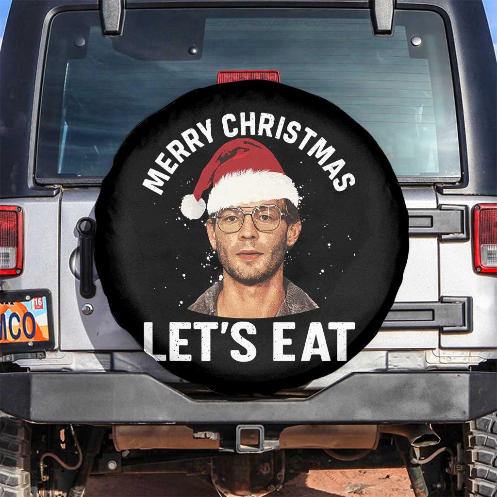 True Crime Ugly Christmas Spare Tire Cover Funny Jeffrey Dahmer Merry Xmas Lets Eat - Wonder Print Shop