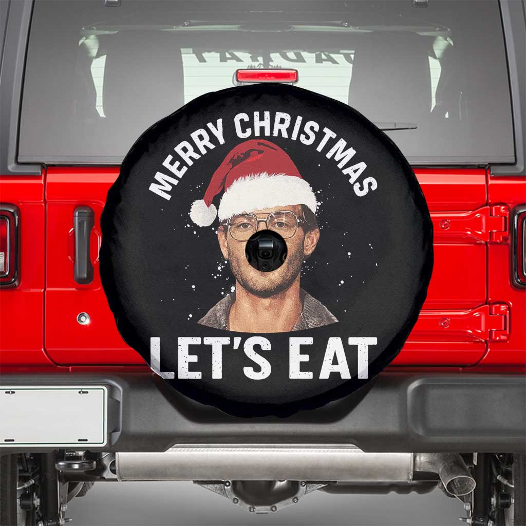 True Crime Ugly Christmas Spare Tire Cover Funny Jeffrey Dahmer Merry Xmas Lets Eat - Wonder Print Shop