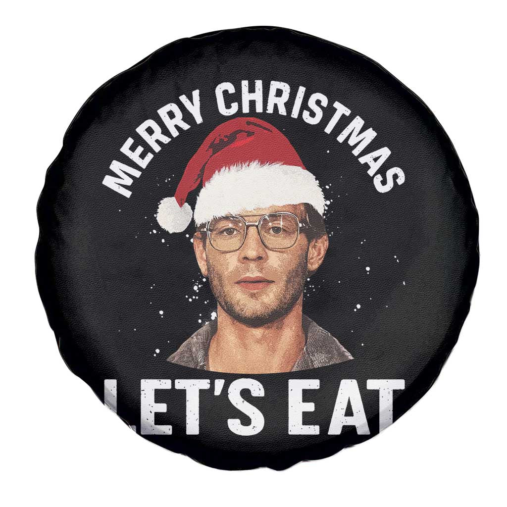 True Crime Ugly Christmas Spare Tire Cover Funny Jeffrey Dahmer Merry Xmas Lets Eat - Wonder Print Shop