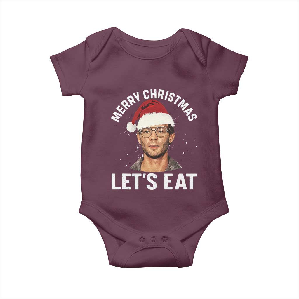 True Crime Ugly Christmas Baby Onesie Funny Jeffrey Dahmer Merry Xmas Lets Eat - Wonder Print Shop