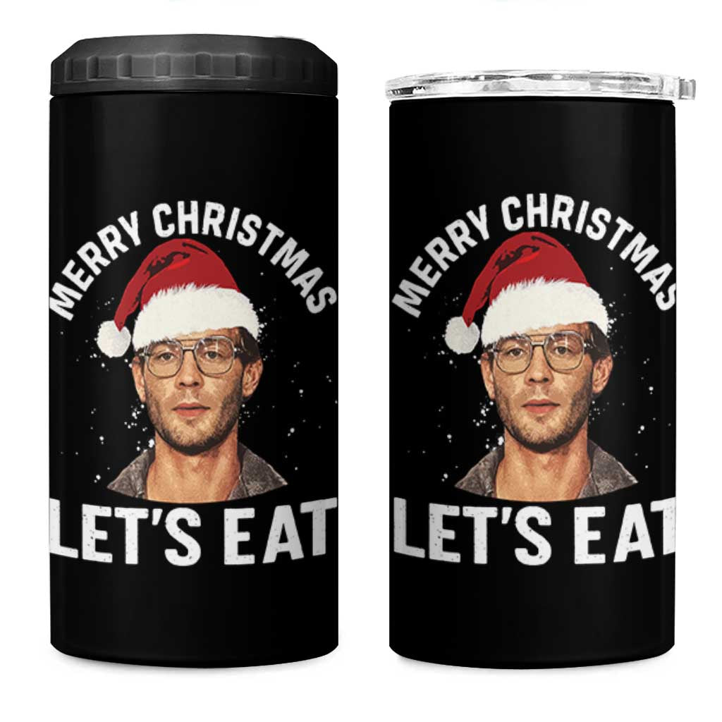 True Crime Ugly Christmas 4 in 1 Can Cooler Tumbler Funny Jeffrey Dahmer Merry Xmas Lets Eat - Wonder Print Shop