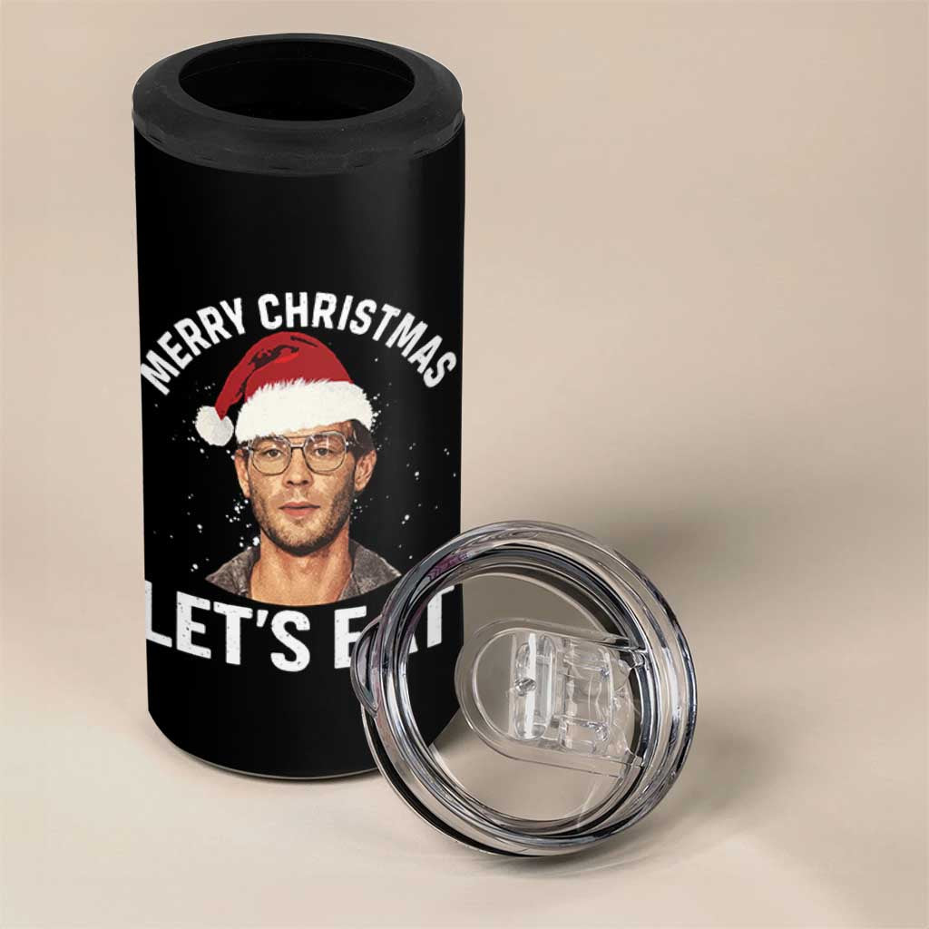 True Crime Ugly Christmas 4 in 1 Can Cooler Tumbler Funny Jeffrey Dahmer Merry Xmas Lets Eat - Wonder Print Shop
