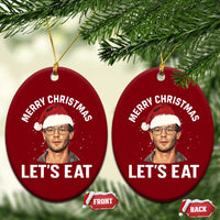 True Crime Ugly Christmas Ceramic Ornament Funny Jeffrey Dahmer Merry Xmas Lets Eat - Wonder Print Shop