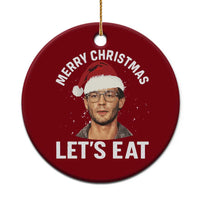 True Crime Ugly Christmas Ceramic Ornament Funny Jeffrey Dahmer Merry Xmas Lets Eat - Wonder Print Shop